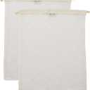 Simple Ecology Organic Cotton Mesh Laundry Bag; Machine Washing Bags for Delicates, Lingerie and Garments, Large 2 pack
