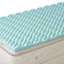 DMI Twin XL Mattress Topper Egg Crate Foam Mattress Topper for Pressure Relief, Weight Distribution & Enhanced Airflow Dorm Bed Mattress Topper 2 Inch - Improved Comfort & Alignment- Blue