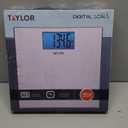 Taylor Digital Scales for Body Weight, 400 LB Capacity, Unique Blue LCD, Auto on and Off Scale, 11.8 x 11.8Inches, Stainless Steel