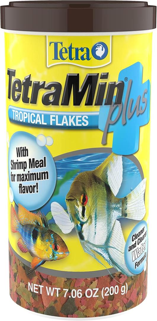 TetraMin Plus Tropical Flakes, Cleaner and Clearer Water Formula 7.06 Ounce (Pack of 1) (EXP 03/01/28)