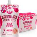 Vegan Collagen Konjac Jelly (Peach Flavor) 120g x 10 Packs  Low-Calorie Fruit Gel Snack, Gluten-Free, Plant-Based, 7 kcal per Pouch