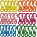 Mini Carabiner Clips with Metal Spring Wiregate Hook and Little Eye Hole for Keychain Backpack Clasps (1.8in/45mm)