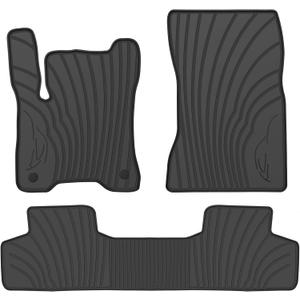 Car Floor Mats Custom Fit for Mercedes Benz EQB 250 300 350 2022-2025 Full Black Rubber Auto Liner Mats All Weather Protection Odorless