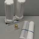 External RV Dual Water Filter System Includes Mounting Bracket and Two Filters, Two 3/4" GHT Brass Fittings For RVs, Yachts, Homes, Boats For Reducing Sediment, Rust, Scale Particles and Chlorine Odor