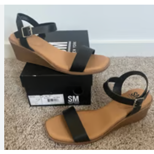 SM NEW YORK WOMEN'S SHOES BLACK 9,5 size