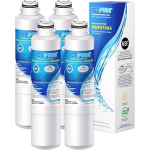ICEPURE DA2900020B Refrigerator Water Filter Replacement for Samsung DA2900020A, HAF-CIN/EXP, HAFCIN, KENMORE 469101, RF23J9011SR, RF28HFEDBSR, RF4267HARS, RF28HMEDBSR, DA29-00020B-1, 4PACK