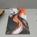 ZSHARTSWD Black White and Orange Wall Decor Large Abstract Wall Art Minimalist Canvas Pictures Modern Living Room Paintings Prints for Bedroom Home Framed (Orange, 12L x 24W)