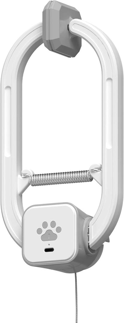 Automatic Rechargeable Cat Teaser, Door Mount Hanging Interactive Cat Toy, 360 Spinning & Irregular Jumping Motion Modes, Smart Electric Cat Exercise Toy for Indoor Cat Self Play, Grey