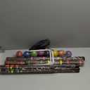 28In Croquet Party Set for 8 Players - Made of Long-Lasting Pine Wood, Family Fun for Backyards, Camping and More, Comes with Colorful Mallets, PE Balls, Wickets, Stakes, and Carrying Bag