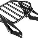 Benlari Gloss Black Detachable Luggage Rack 2-Up Mounting Rack Compatible for Harley Touring Road King Street Electra Glide 2009-2024 2021 2020 2019 2018 2017 2016 2015 2014 2013 2012 2011 2023