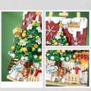Mini Building Christmas Tree 3D Painting Block Set, 667PCS DIY Creative Stereograph Building Model Kit, MOC Construction Toy, Not Compatible with Maior Brands Building Bricks (1283)