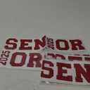 6Pcs White Senior 2025 Satin Sashes with Red Glitter Letters- 2025 Graduation Celebrations Sashes - Senior Cheer Sash - Cheerleader Sash - Class Competition Sashes