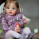 Angelbaby Soft Reborn Baby Dolls Realistic Reborn Toddler Girl 24 inches Lifelike Newborn Silicone Baby So Alive Doll Look Real Cute Beautiful Weighted Bebe Reborns Girl Life Size Detailed Kid Toys