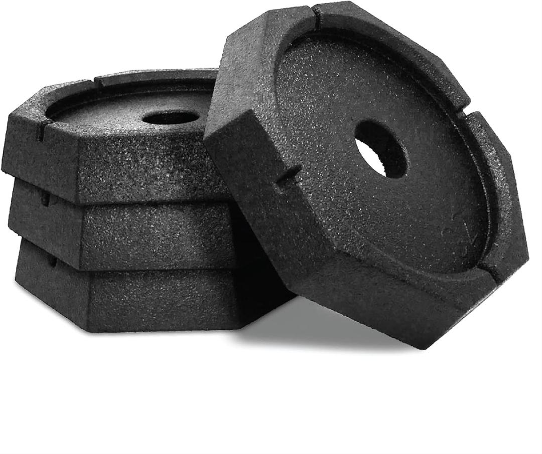 SnapPad Xtra RV Leveling Pads - Permanent Jack Stabilizers for RVs - 9" Round Leveling Jack Pads for LCI Leveling System - Heavy Duty Replacement for Blocks - Made in The USA (6-Pack)