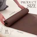 Funtery 3 mm Thin Yoga Mats Bulk, 68 x 24 in, Chocolate Brown (16 pcs)