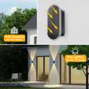 Solar Fence Lights Outdoor - 3000/4000/6000K 3 Modes, IP65 Waterproof Fence Lights Solar Powered, Up & Down Lighting Solar Wall Lights Outdoor for Backyard/Garden/Patio/Garage and Wall decor (8 pack)