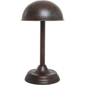 MyGift Hat Organizer, Metal Cowboy Hat Stand for Display, Antique Tabletop Wig Cap Helmet Stand, Brown Dome Shape