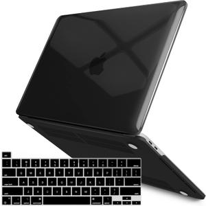IBENZER Compatible with MacBook Pro 16 Inch Case A2141 Release 2020 2019, Hard Shell Case with Keyboard Cover for Old Version Mac Pro 16’’, Crystal Black, T16-CYBK+1