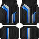 Skechers Heavy Duty Rubber Car Floor Mats,Dual Color Design Floor Mats,All Weather Car Mats,Waterproof Trim To Fit Universal Floor Liner Car Accessories,Automotive Floor Mats For Cars Trucks Suvs,Blue (Bule)