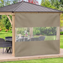 Curtain With Clear Vinyl Panel, Size 6 x 10 Ft