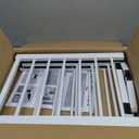 Freestanding Short Dog Gate, 16.5" Tall Small Pet Gate Easily Step Over, Metal Foldable Pet Gate, Up to 51" Wide Puppy Fence, Gate for Stairs and Doorways, Indoor, Outdoor Use, No Drill Pressure Mount