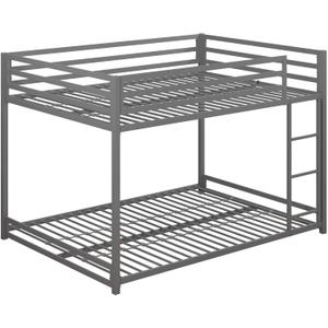 DHP Miles Metal Full/Full Bunk Bed, Silver