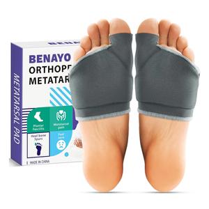 Orthopedic Metatarsal Pads, Ball of Foot Cushion with Gel Pad for Women and Men, Foot Pads for Ball Pain Relief, Morton's Neuroma, Metatarsalgia Support. (Gray, Middle: Women (7-9)/MEM(5-7)