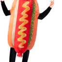 Spooktacular Creations Adult Inflatable Costume, Full Body Hotdog Blow-up Costume, Deluxe Food Themed Halloween Costume for Cosplay Parties