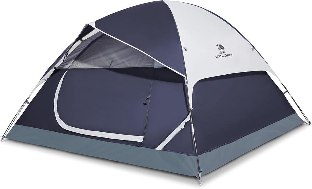 CAMEL CROWN Tents for Camping 2/3/4/5 Person Camping Dome Tent, Waterproof,Spacious, Lightweight Portable Backpacking Tent for Outdoor Camping/Hiking (Navy blue/grey)
