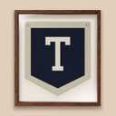 Lacama Toddler Boys Room Decor Name Pennant Flag, Vintage Baby Boy Nursery Wall Art, Name Sign for Toddler Bedroom Playroom Kidsroom,Baby Boy Gifts,Letter T 12x14 in