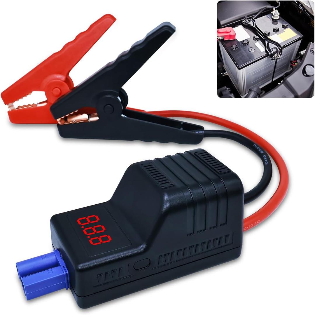 EC5 Smart Jump Starter Clamps,EC5 Heavy Duty Jump Starter Automotive Booster Clamp Cables Replacement Alligator Clamps with Intelligent LCD Screen for 12V Car Jump Starter and Many Other Brands