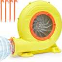 Bounce House Blower, 1200W 1.61HP Powerful Air Blower with Great Heat Dissipation, Strong Wind Inflatable Blower for Bouncy Castle, Jumper, Water Slide, Bounce House, Leaf Blower Corded