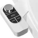 SAMODRA Non-Electric Bidet - Self Cleaning Dual Nozzle (Frontal and Rear Wash) Fresh Water Bidet Toilet Seat Attachment with Independent Adjustable Water Pressure (Classic Black/Silver)
