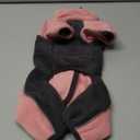 Fleece Dog Coat for Small Medium Dog, Pullover Pajamas Jumpsuit Bodysuit Puppy Coats with Legs, Pet Windproof Warm Cold Weather Jacket Full Body Vest Cozy Snowsuit Outfit Clothes (Pink, XS)