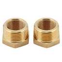 2 Pack Replacement 1/4 Inch NPT Male x 1/8 Inch NPT Female Brass Hex Bushing Reducer for Interstate Pneumatics FB402