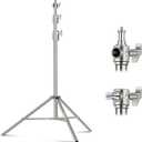 NEEWER 102"/2.6m Stainless Steel Light Stand, Spring Cushioned Heavy Duty Photography Tripod Stand with 1/4 to 3/8 Universal Screw Adapter for Strobe, LED Video Light, Ring Light, Monolight, Softbox