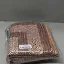GarveeHome Small Bedroom Area Rug 3x5 Bordered Area Rug for Living Room Nursery Non Slip Kitchen Throw Carpet Low Pile Modern Rugs Washable Bathroom Mat Soft Brown Rugs for Laundry, Dark Brown