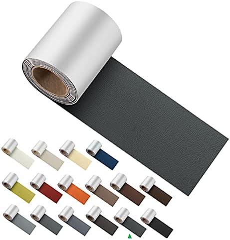 ILOFRI Self Adhesive Leather Repair Patch Tape 3x60 inch, Vinyl and Leather Repair Kit for Couches, Furniture, Car Seat, Boat Seat, Sofa, Vinyl Upholstery, Chair, Interior - Dark Grey #2
