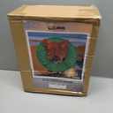 ATDAWN 26 Inch Christmas Wreath, Outdoor Christmas Wreath Decoration, Lighted Xmas Wreath for Christmas Home Wall Door Decoration (Green)