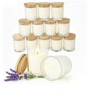 12 PCS 6oz Lavender Scented Candles Set, Pure Soy Wax Aromatherapy Candles | Relaxing Home Fragrance, Bulk Gift Box for Wedding, Party Favors, Spa & Decor.