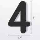 5 Inch Black Metal House Numbers for Outside, Metal Door Number and Letters, Floating Home Address Numbers, Modern Outdoor House Number for Wall Street Garage Gate(6)