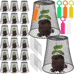 20 Pcs 99inch Chicken Wire Plant Covers Wire Garden Cloches Chicken Wire Cloche Plant Protector Metal Heavy Duty Garden Plant Cloche for Keeping Bunnies Chicken Squirrels Birds Other Out (black) 20 Pcs 99inch Chicken Wire Plant Covers Wire Garden Cloches Chicken Wire Cloche Plant Protector Metal Heavy Duty Garden Plant Cloche for Keeping Bunnies Chicken Squirrels Birds Other Out (black)