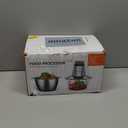 KOIOS Food Processor, 500W Electric Food Chopper with 2 Bowls (8 Cup+8 Cup) & 2 Bi-Level Blades&, Small Electric Grinder Meat Processor for Nuts, Meat, Onion, Garlic, Baby Food, Black