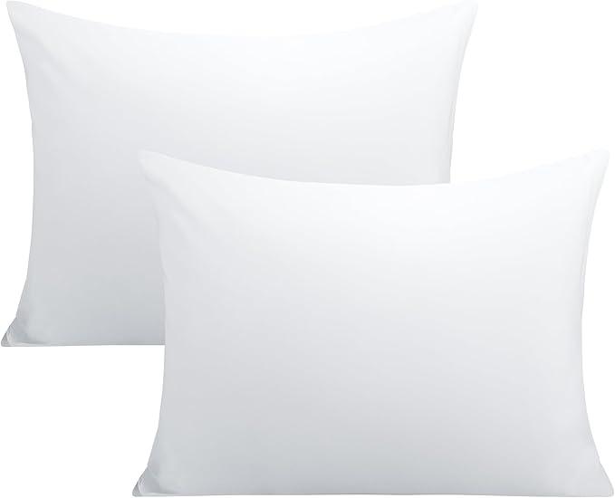 FLXXIE Microfiber Pillow Cases Standard Size, Soft Pillowcases with Envelope Closure, Wrinkle, Stain Resistant Pillow Covers, 20x26, White