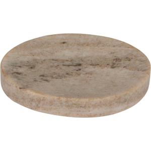 Creative Co-Op Marble Round Soapdish, Beige