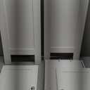 Iwell Pedestal Sink Storage Cabinet with 2 Doors and Shelf, Under Sink Cabinet, Bathroom Sink Cabinet, Space Saver Organizer with U-Shape, White