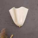 Milk White Glass Wall Sconce Mid-Century Modern Shell Shaped, Small
