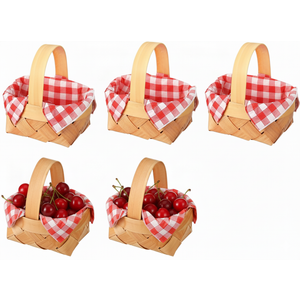 Geelin 5 Pcs Christmas Mini Woven Basket