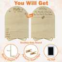 Heartfelt Baby Announcement Sign & Hello World Newborn Sign with Mess-Free Ink Pad for Hand & Footprints, Welcome Plaque & Baby Shower Stand with Premium Wooden Ultrasound Picture Frame Keepsake