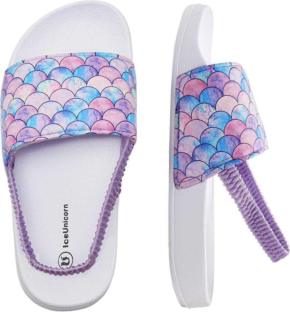 IceUnicorn Kids Girls Slide Sandals Toddler Slippers Boys Non-slip Summer Casual Beach Water Shoes for Indoor & Outdoor